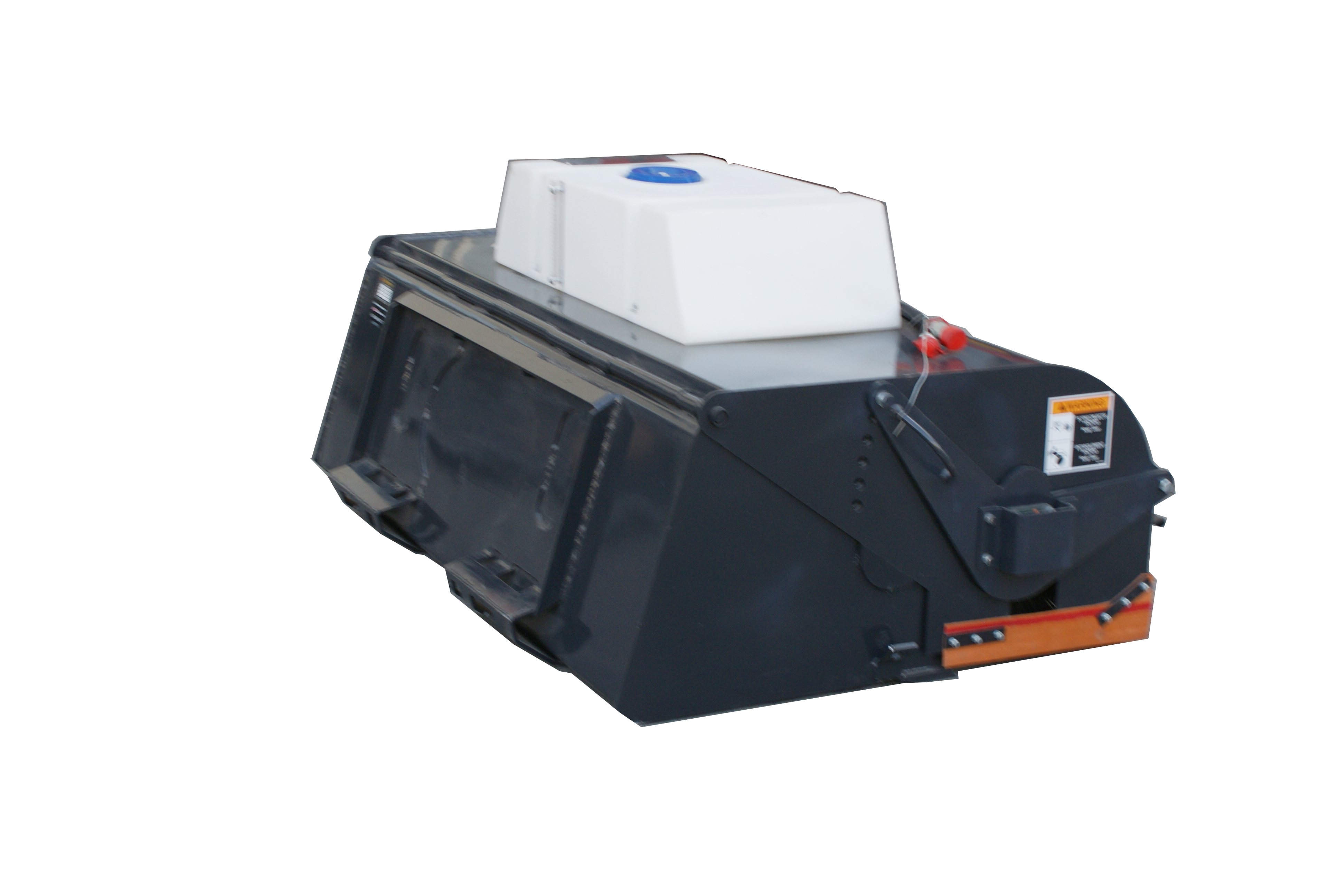 72" Skid Steer Pickup Box Broom Sweeper with 90 liter water tank