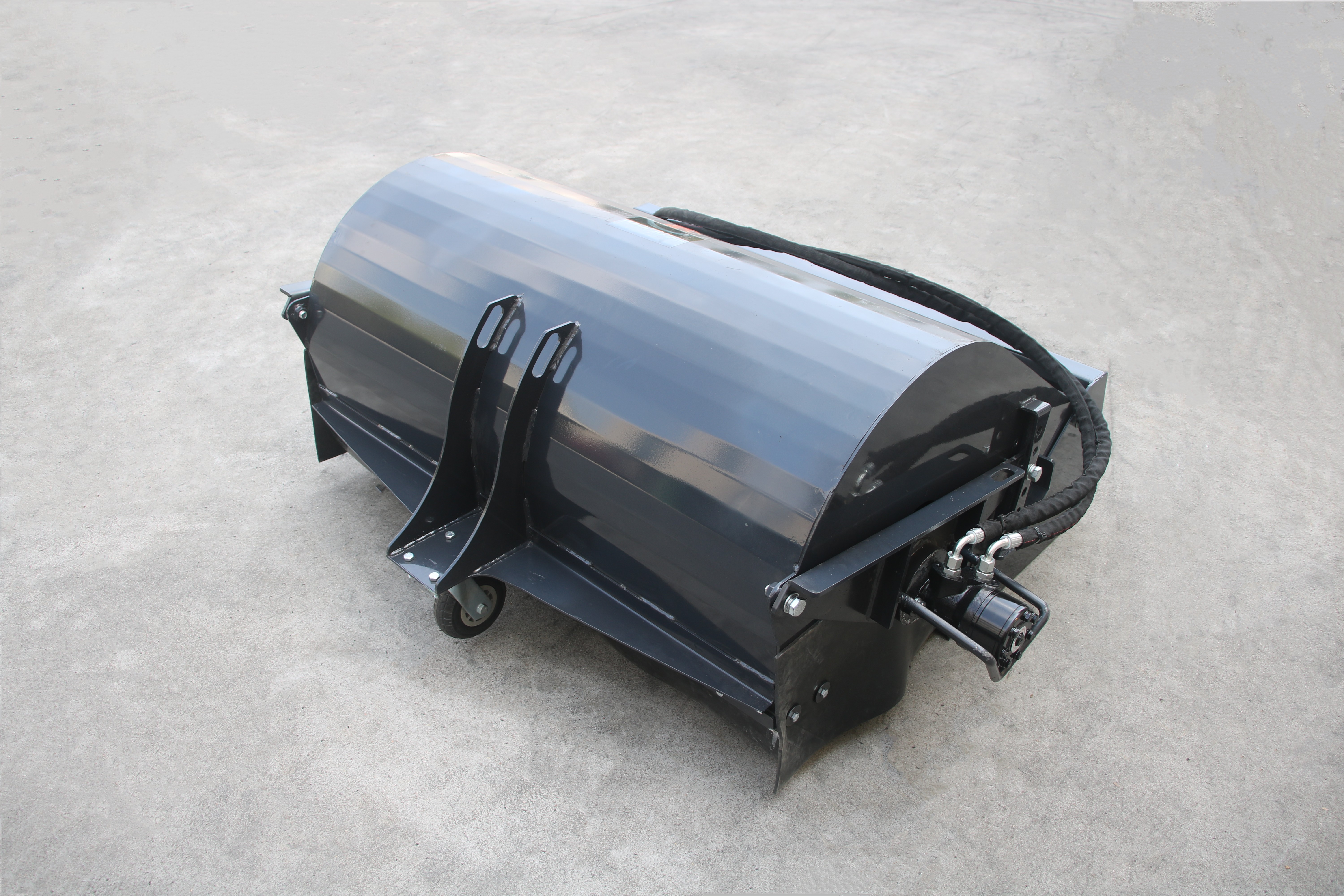 48" SKID STEER Mini Box Broom Sweeper 15-20 gpm Attachment Convoluted Brush