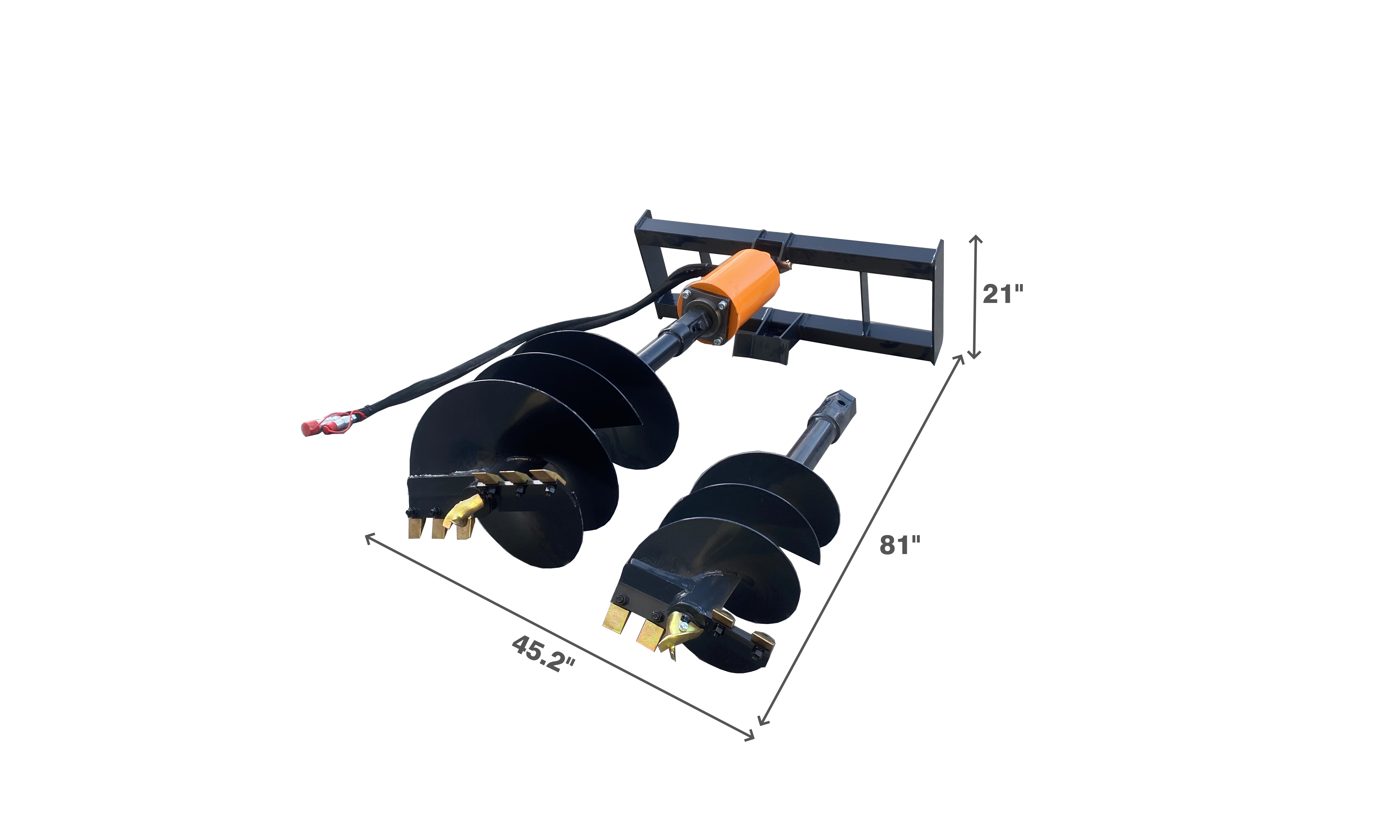12 in and 18 in Auger Drill Bit Skid Steer Auger Spiral Hole Drill Rapid
