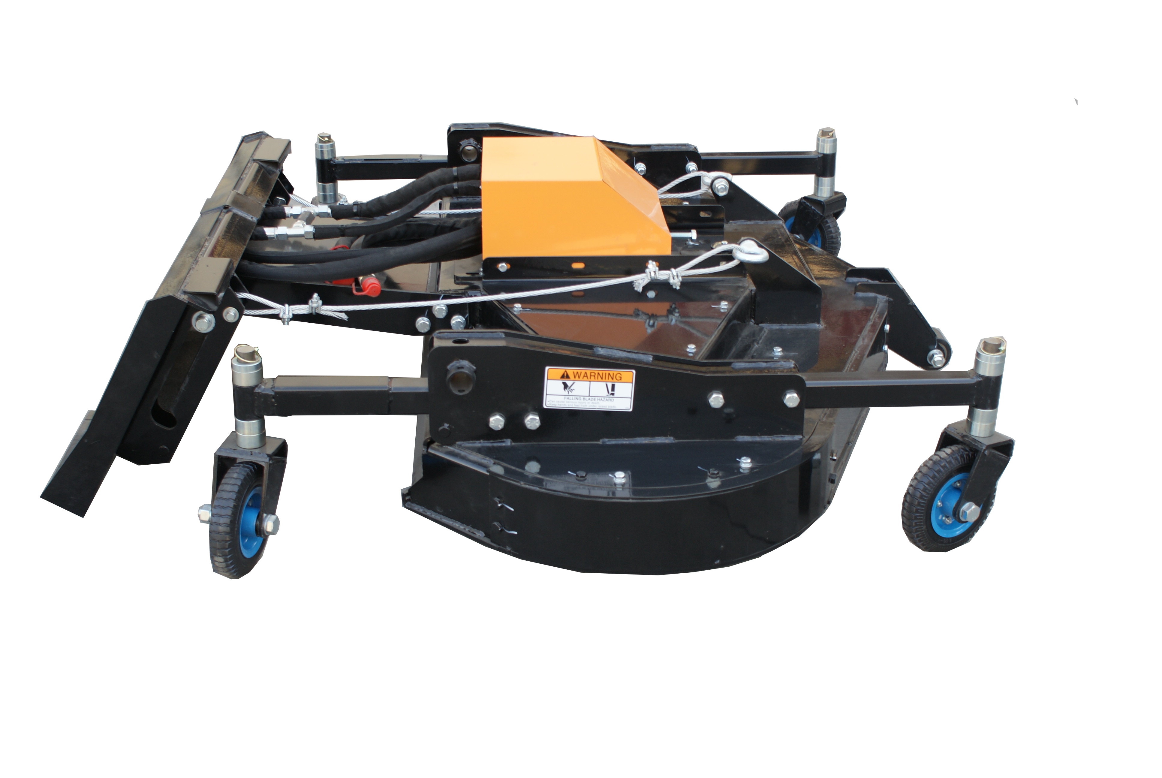 72'' Skid Steer Attachment 3 Blades Mower Finish Cutter in Flow Range:15-20 gpm