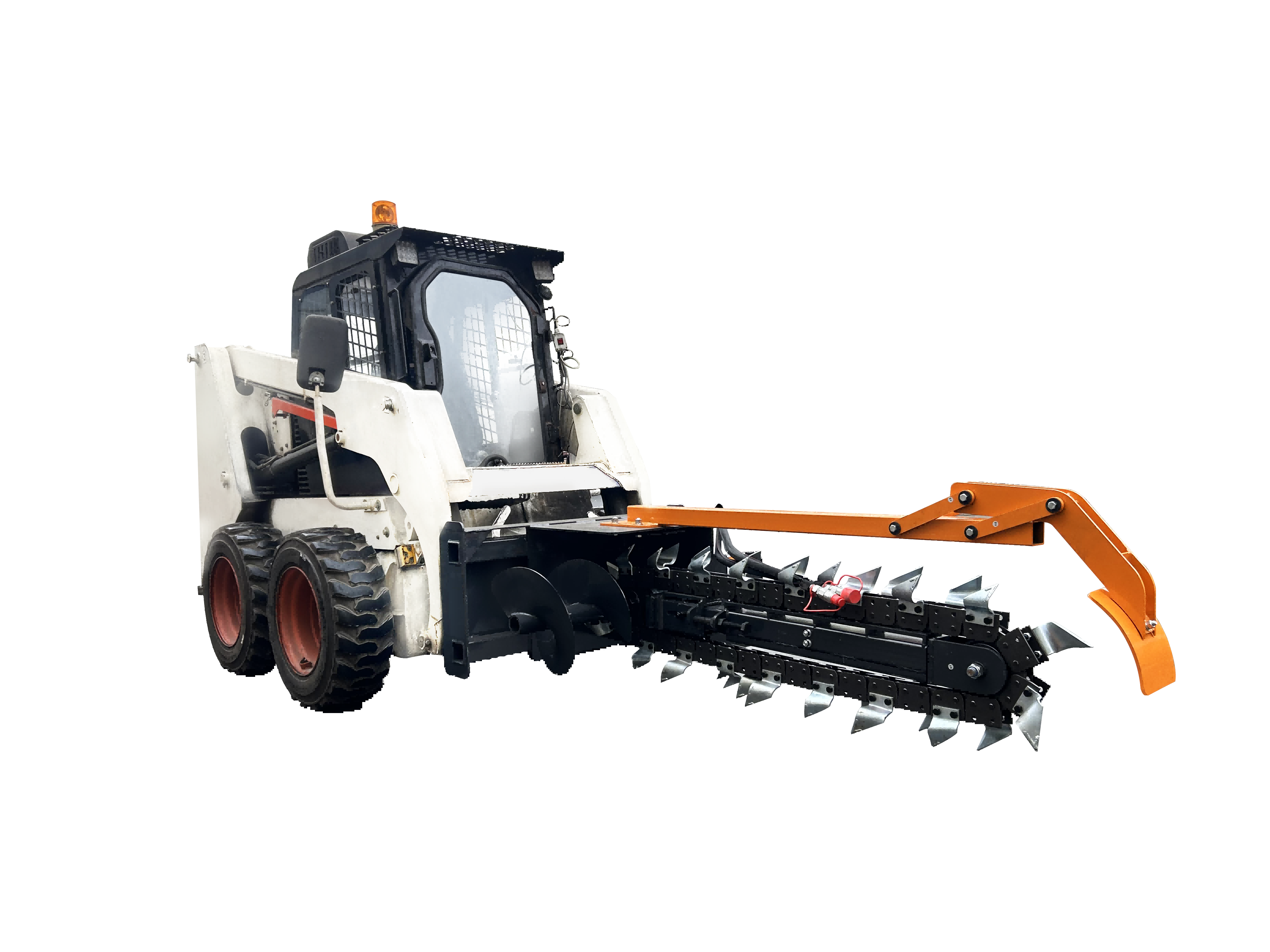 48" Skid Steer Trencher Attachment  With 15 in Clearing Auger