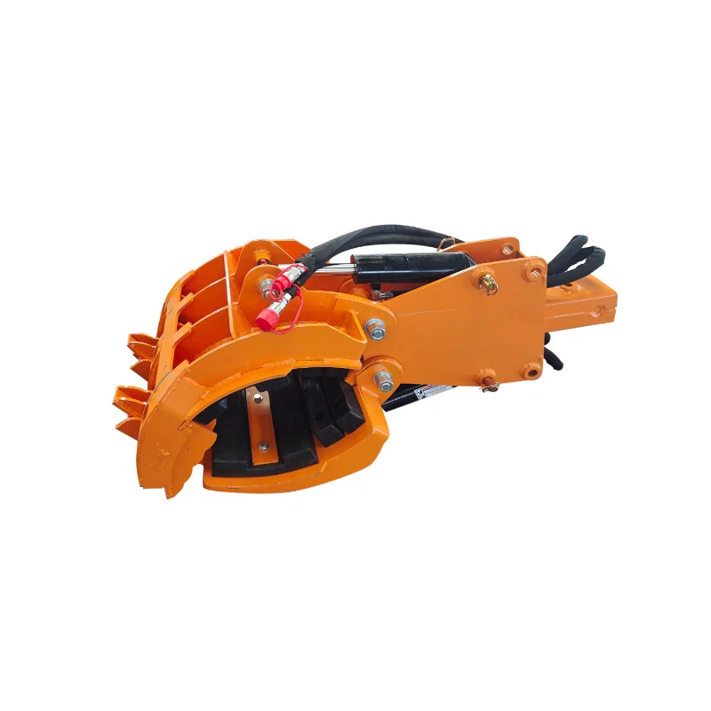 35 FT SKID STEER Rotating Grapple Hydraulic Attachment 5 Fin