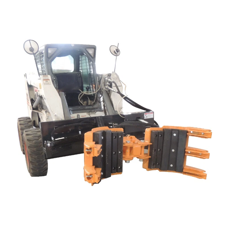 35 FT SKID STEER Rotating Grapple Hydraulic Attachment 5 Fin