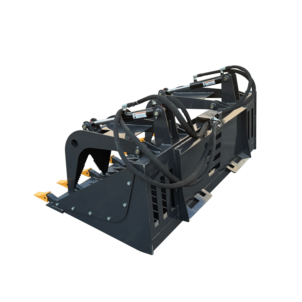 72in Skeleton Rock Grapple Rake Skid Steer Attachments Bucket 