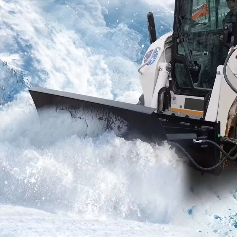 84" Hydraulic Snow Plow Dozer Blade for Skid Steer Quick-Tach Heavy-Duty 