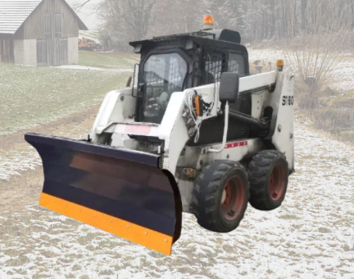 84" Heavy Duty Skid Steer Hydraulic Snow Plow Dozer Blade Attachment with Quick Hitch