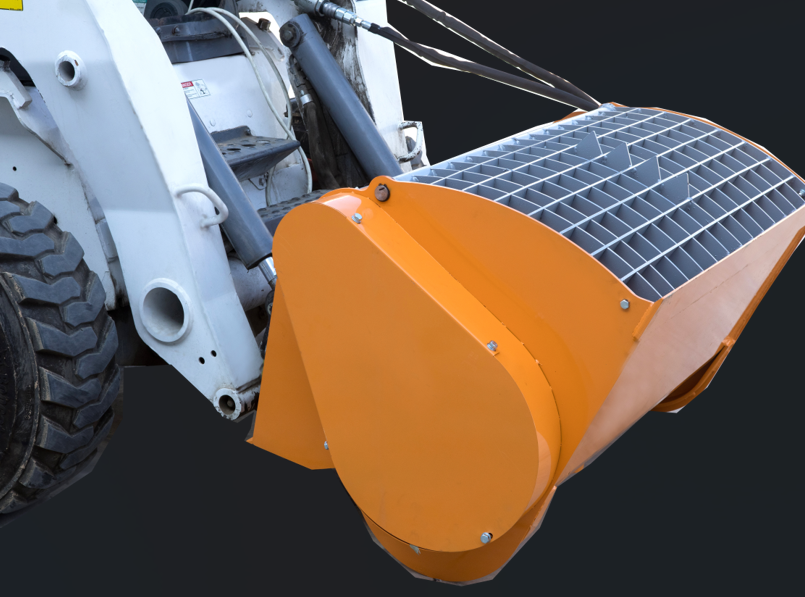 66 Gallons 300L Skid Steer Attachment Double Discharge Concrete Mixer
