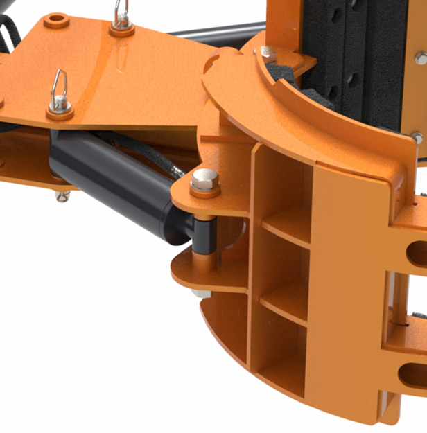 35 FT SKID STEER Rotating Grapple Hydraulic Attachment 5 Fin