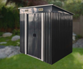 6*4 FT Galvanized Metal Pent Shed W / Skylight