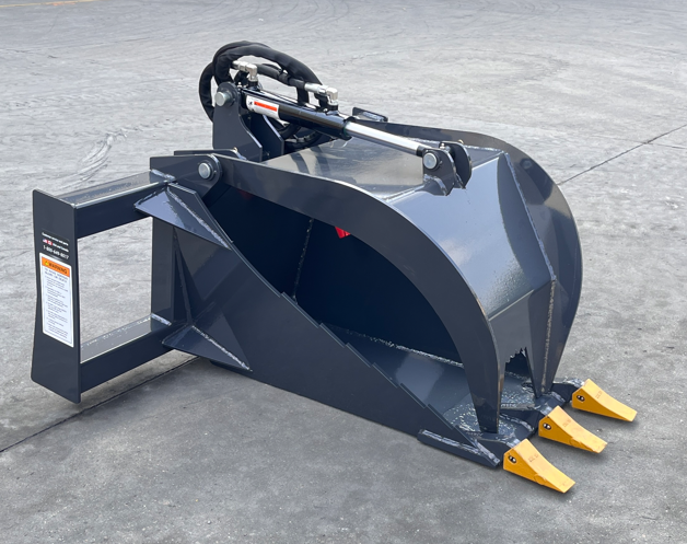 45" SKID STEER Stump Bucket Grapple Quick Attachment Mounting