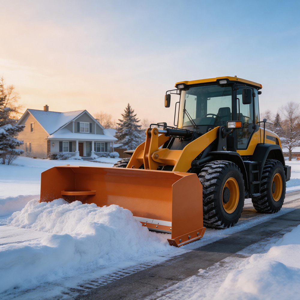 38" Width Snow Pusher Skid Steer Attachments Heavy-Duty