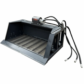 72'' Skid Steer Attachment Vibrating Dirt Screen Sifter Bucket